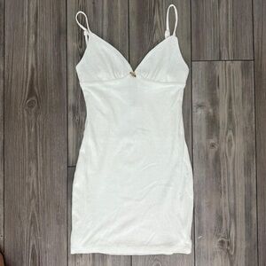 Elegant White Spaghetti Strap Dress